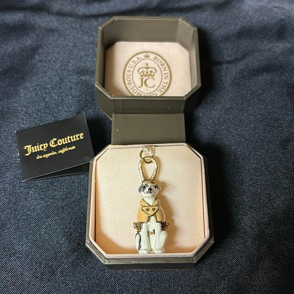 Juicy couture, greyhound, dog charm. New in box